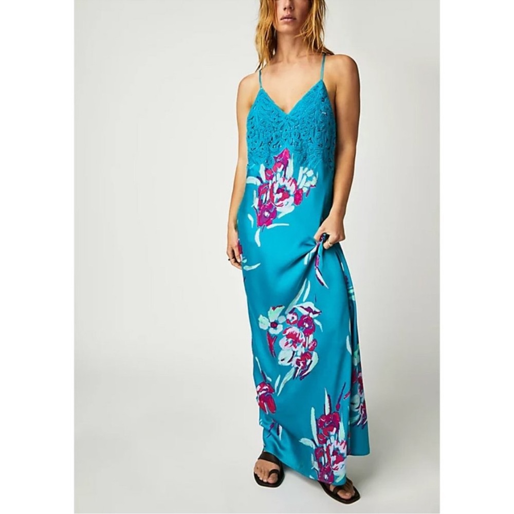 FREE PEOPLE Forever Yours Maxi Dress / River Combo in M